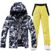001 New Suit Set For Men Winter Outdoor Windproof Water-Resistant Warm Thickened Snowboard Snow Ski Jacket And Pants_desvips.com