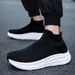 Men's Casual Sneakers Breathable Mesh Socks Fashion Sport Running Shoes Ankle Boots Slip-on Tennis Loafers For Women_desvips.com
