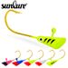 Lure Sky Colorful Worm Soft Fish Bait Tumbler Lead Head Hook_desvips.com