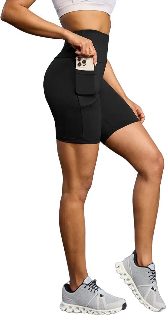 New Brushed Fitness Peach Hip High Waist Gym Tight Jacquard Plus Size Yoga Pocket Five-Point Pants_desvips.com