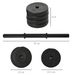 Set Manubri Palestra 20kg (4x2.5kg, 4x2kg) Con 8 Dischi Da 2kg, 2.5kg, Ø25mm, Per Allenamento A_desvips.com