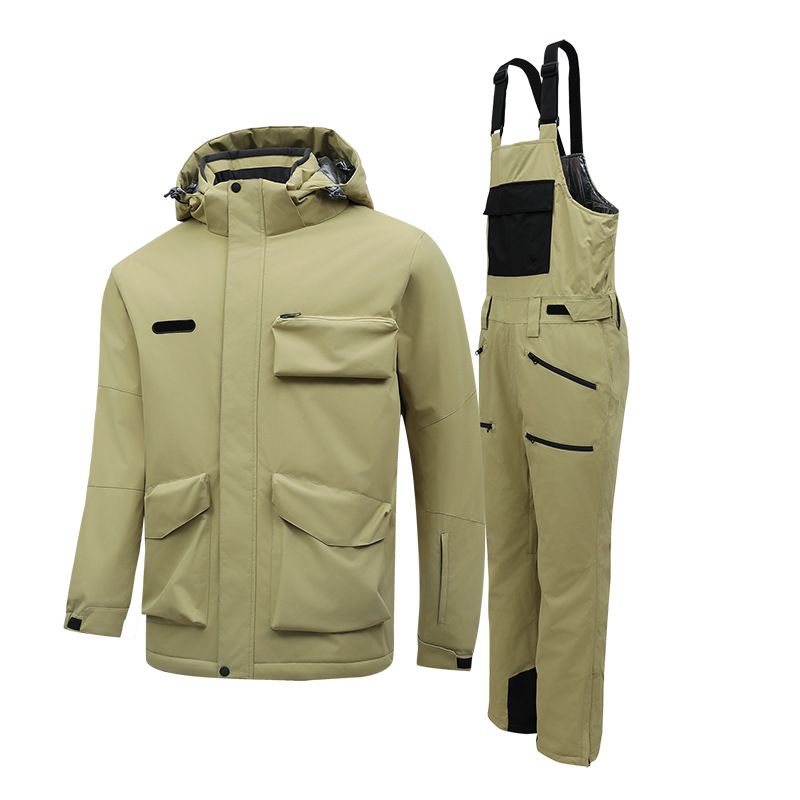 Women's Clothing Suit Set Winter And Double Board Waterproof Windproof Mountaineering Warm Bib Ski Pants_desvips.com