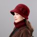 Middle-aged Elderly Women's For Autumn And Winter, Fleece-lined, Warm, Windproof, Knitted Wool Hat, Granny Rabbit Fur_desvips.com