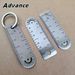 Mini Alloy Titanium Small Ruler Keychain Accessories Outdoor Tool_desvips.com