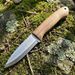 Nordic-style Handmade Knife With 440C Blade, Hand-picked Walnut Wood Handle, Top-layer Cowhide Sheath, Cross-border_desvips.com