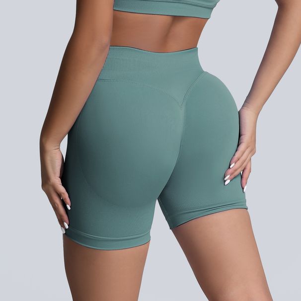 Seamless Matte High Waisted Yoga Shorts Tummy Control, Hip Lift, Tight Fitting Women's Fitness Pants, Running Shorts_desvips.com