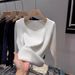 Women's Fleece-Lined Knit Sweater Thermal V-Neck Base Layer Winter Warm Turtleneck Pullover Soft Comfy Casual Slim Fit Long Sleeve Top_desvips.com