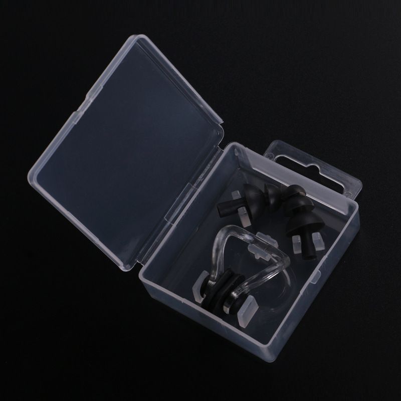 Clip Nose Plug Men And Women Set Silicone Earplugs Adult Children Anti-choking Water Practice Swimming Equipment_desvips.com
