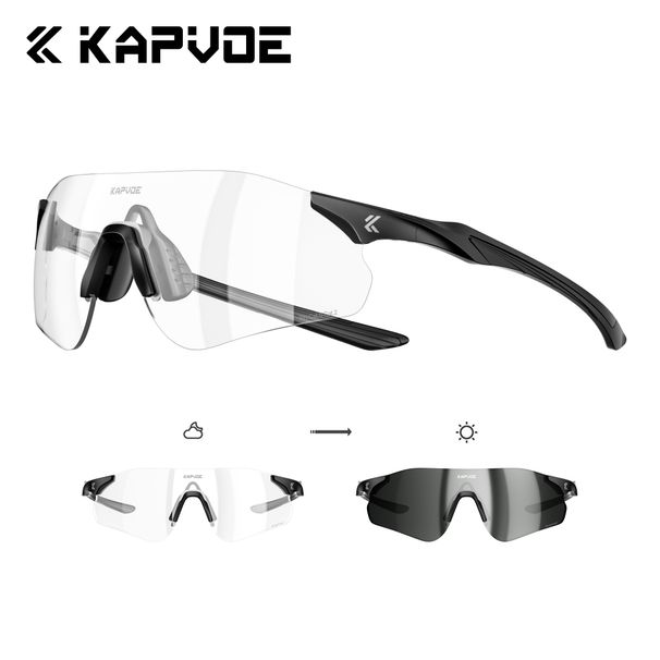 KAPVOE UV400 Photochromic Mountaineering Outdoor Sports Glasses For Running Hiking And Cycling Driving Sunglasses_desvips.com