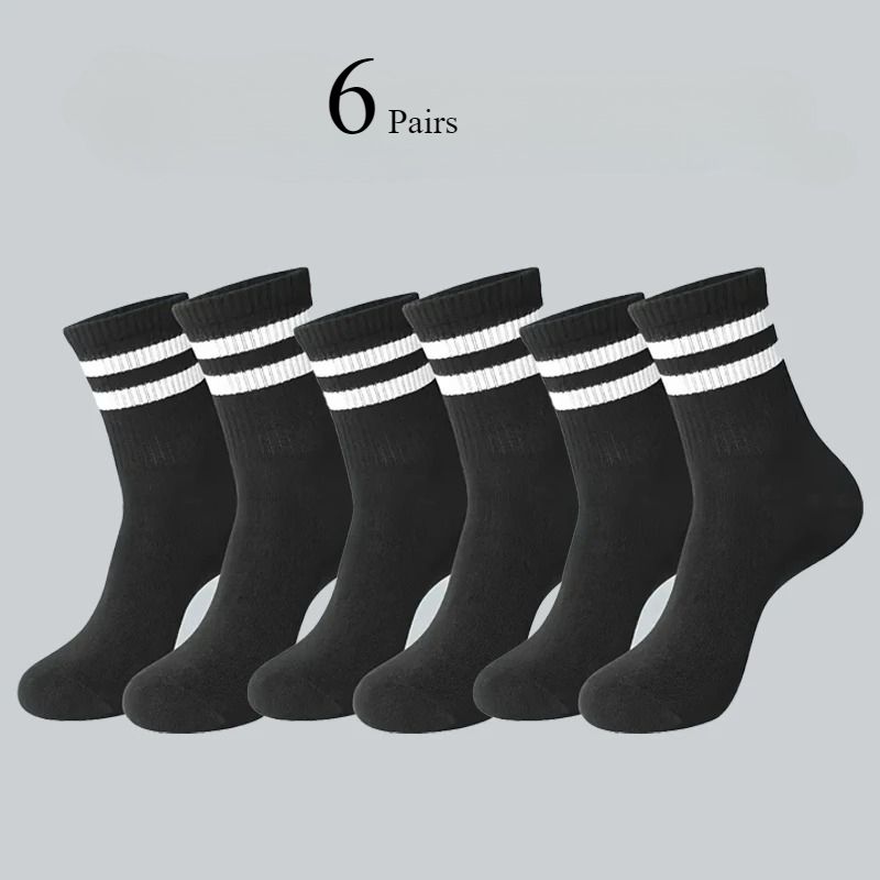 Men Women Striped Fashion Color Soft Comfortable Sweat Absorbing Breathable Love Sports Style Casual Socks 6/10/20_desvips.com