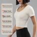Factory Wholesale Yoga Shirt With Chest Pad For Women, Short Sleeve Tight-Fitting Sports Running Morning Jogging Pilates_desvips.com
