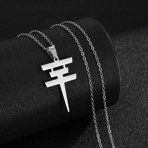 European And American Cross-Border Hot Selling Necklace Stainless Steel Tokio Hotel Pendant Bill Callahan Logo Jewelry_desvips.com