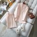 Women's Clothing warm spring healing color shimmer texture pieces heavy industry slim silhouette suit_desvips.com