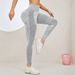 Women's High Waist Seamless Yoga Pants Tummy Control Quick Drying Sports Fitness Tight Fitting Sand Washed Peach Hip Fitness Pants_desvips.com