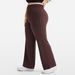 Women’s Clothing nude sports wide leg pants high waist drape straight casual trousers drawstring pocket yoga flared pants_desvips.com