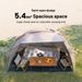 Sonuto Outdoor 4-7 People Camping Park Beach Tent Vinyl Sunscreen Folding Portable Canopy Rainproof And Sunscreen Shelter_desvips.com