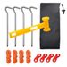 Cross-Border Question Mark 7-Type Aluminum Alloy Ground Pegs Camping Tent Canopy Accessories Windproof Rope_desvips.com