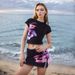 Women's clothing new short-sleeved printed hip skirt suit ladies high-end suit two-piece skirt_desvips.com