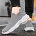 Summer Mesh Breathable Casual Sneakers Slip-On Sock New Fly Knit Shoes For Men_desvips.com