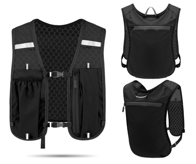 Portable Water Bottle Outdoor Sports , Hiking, Cross-country Cycling Vest Bag, Lightweight Mobile Phone Storage_desvips.com