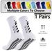 Sports & Outdoor Men's And Women's Football Socks, Running Training Socks, Adult Terry Cloth Bottom Mid Calf Anti Slip Socks, Rubber Bottom Socks_desvips.com