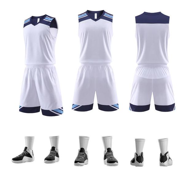 Summer Student Jersey Set Men Women, Breathable Basketball Competition And Training, Color-blocked Team Uniform For_desvips.com
