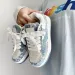 Womens And Shock Absorbing Men Black White Jacquard Canvas Sneakers Low Top Casual Skate Shoes_desvips.com