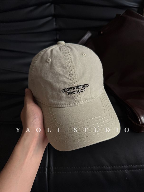 Liangfang American Style Cont Embroidery Brightening Baseball For Women Spring Summer Outdoor Sunshade Face Slimming_desvips.com