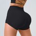 European And American Style Ruched Butt-lifting Shorts, Quick-dry, Breathable, High-elastic, Tight-fitting, High-waisted_desvips.com