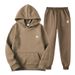 European And American Foreign Trade New Casual Loose Sports Fleece-Lined Unisex Hoodie Set Sweatshirt Wholesale_desvips.com