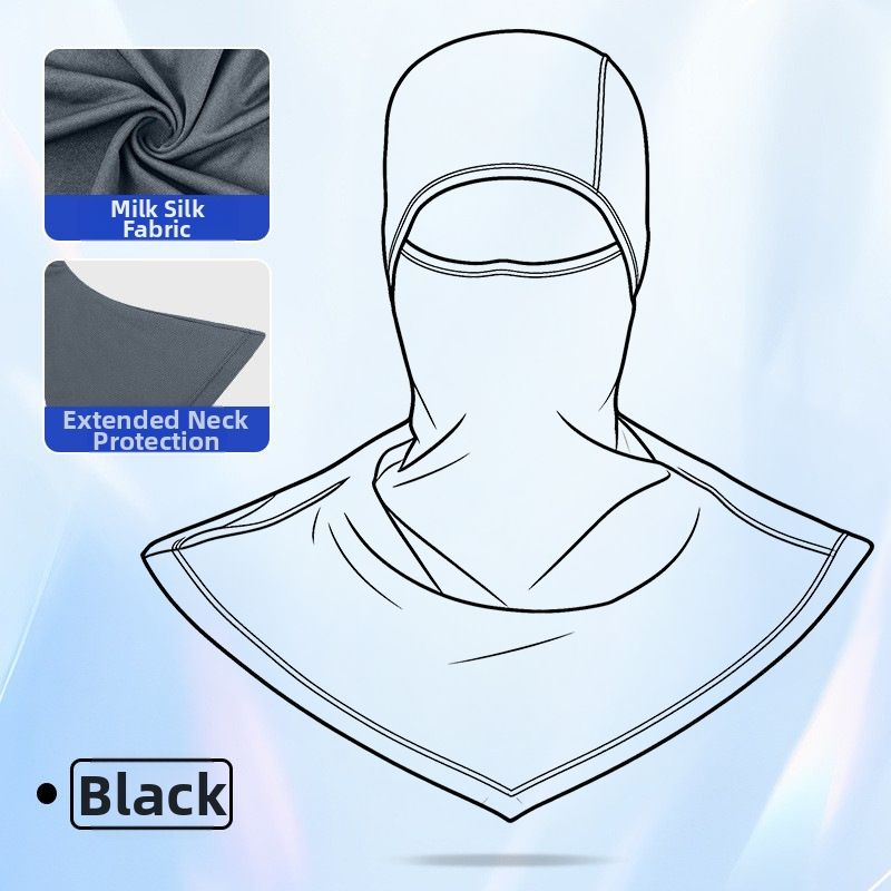 Breathable Cycling Headgear Single Color Shawl Balaclava Fishing Sunshade UV Protection Ice Silk Face Mask Sports Outdoor Accessory_desvips.com
