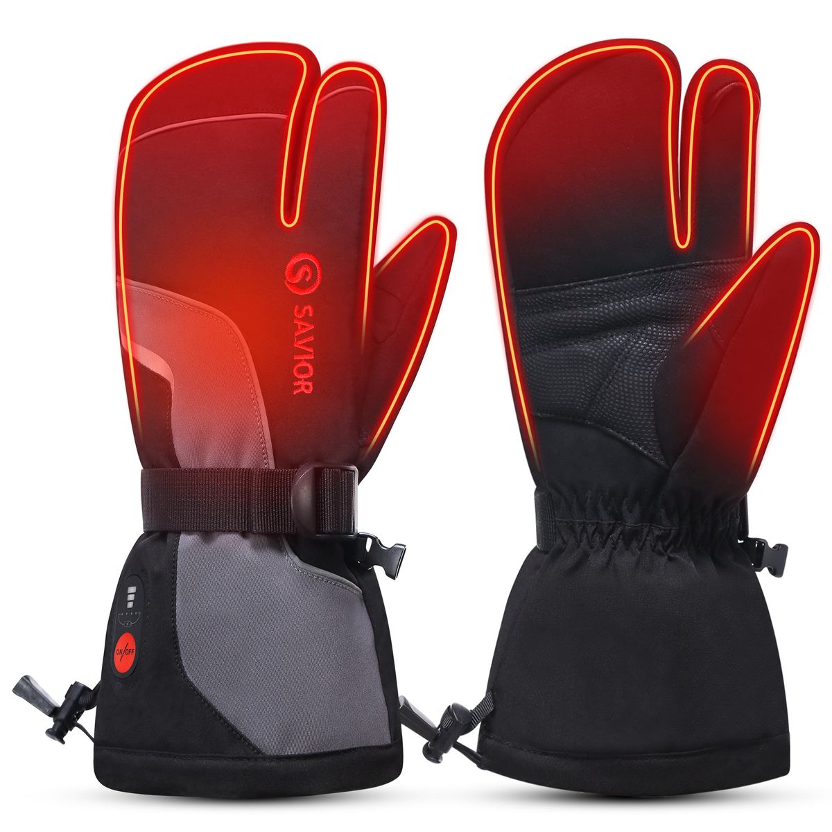 Premium Winter Electric Glove Waterproof Insulated Multi Heat Touchscreen Heated Ski Gloves_desvips.com