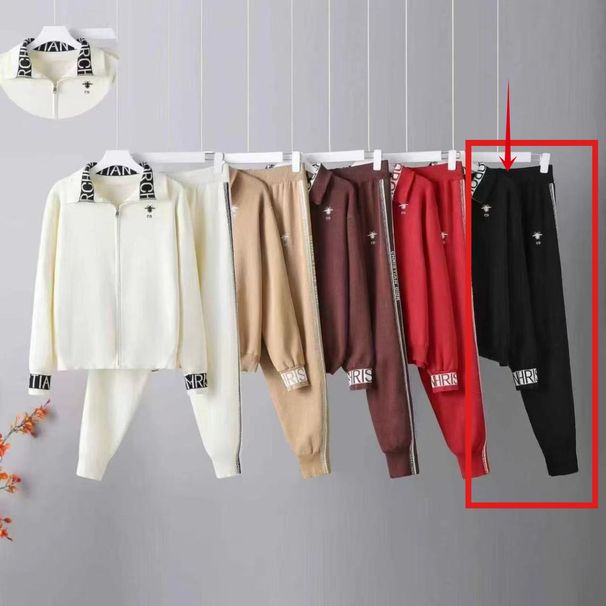 Fashion Sports Casual Knitted For Women 2025 Autumn Winter New Zipper Cardigan Jogger Pants Two-Piece Set_desvips.com