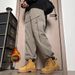 001 Fleece-Lined American Style Black Cargo Men Autumn Winter Small Size Thickened Waterproof Windproof Outdoor Hiking_desvips.com
