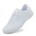2525 Women Leather Aerobics Training Shoes Lightweight Cheerleading Sneakers For Teen Girls Athletic Footwear Fitness_desvips.com