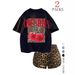 Cross-border Digital 3D Printed Women's Custom-printed Loose Sports Suit Top Short-sleeve T-shirt For Summer_desvips.com