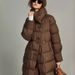 Women's Clothing new women's long over the knee warm cotton coat with lapel, light luxury soft coat, over the knee long warm cotton coat_desvips.com