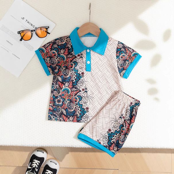 Cross-border Exclusive Clothing For Boys: Summer Short-sleeve Sets, Fashionable Casual Sports Shorts, Children's_desvips.com