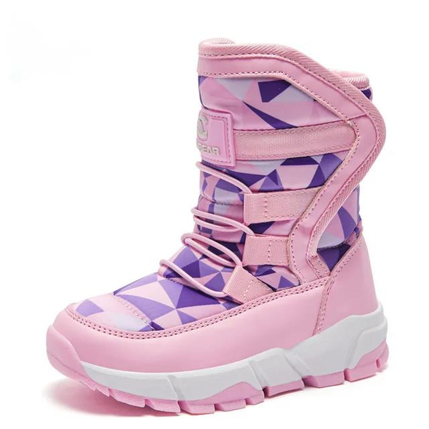 Children's Snow Boots Year New Middle And Large Children Boys Padded Warm Winter Girls Cotton Shoes_desvips.com
