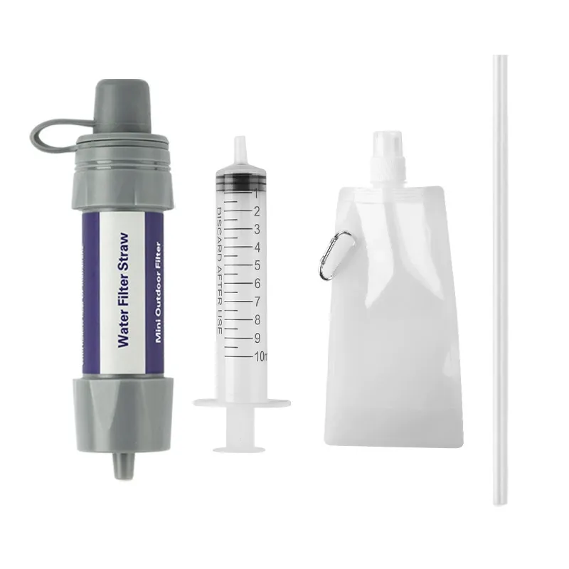 Outdoor Filter Straw Filtration System Emergency Water Drinking Purifier Sucker Travel Camping Hiking Survival Tools_desvips.com