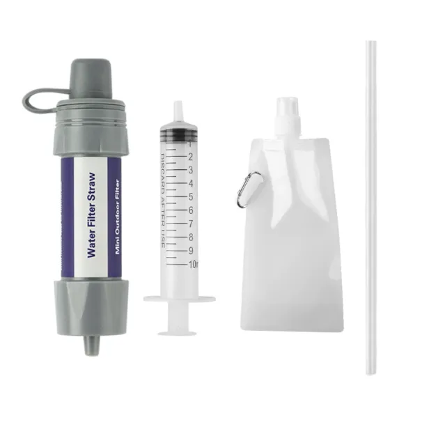 Outdoor Filter Straw Filtration System Emergency Water Drinking Purifier Sucker Travel Camping Hiking Survival Tools_desvips.com