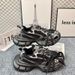 European Lace-Up Color-Block Runway Dad Shoes For Women 2025 Autumn Retro Distressed Thick-Soled Height-Increasing_desvips.com
