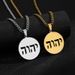 Cross-border Stainless Steel Punk Hip-hop Style Cut-out Rune Round Pendant Necklace, Versatile Unisex Fashion Accessory_desvips.com