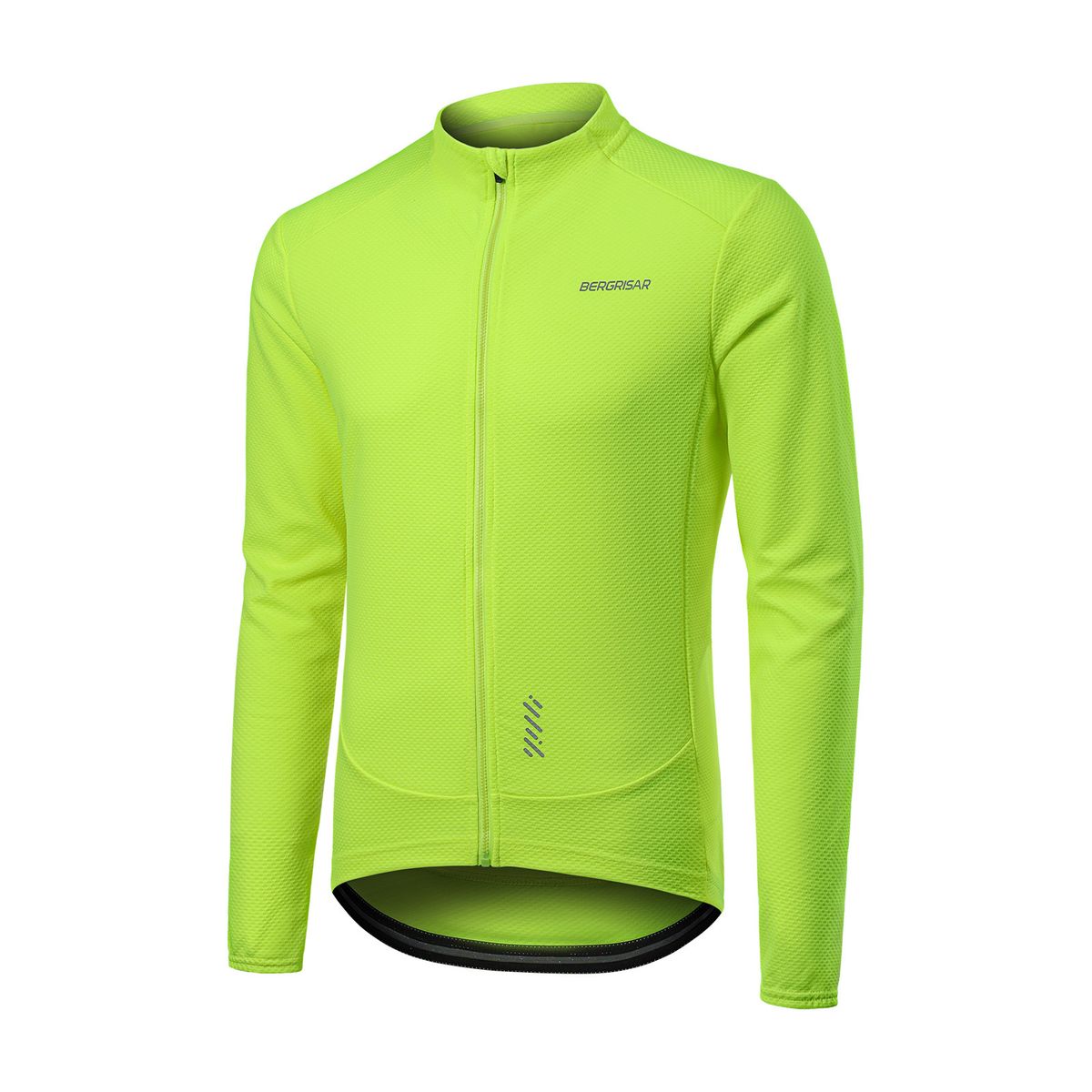 NOKO-ARSUXEO Cycling Clothes Tops Long-sleeved Road Bike Men's Quick-drying Breathable Spring And Summer Style Solid Color Full Zipper Stand Collar_desvips.com