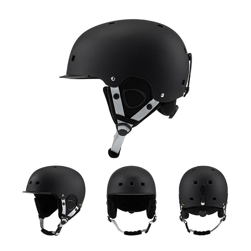 New ski helmet with small brim warm comfortable breathable snow helmet single and double board sports ski site safety helmet_desvips.com