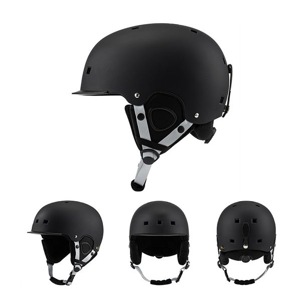 New ski helmet with small brim warm comfortable breathable snow helmet single and double board sports ski site safety helmet_desvips.com