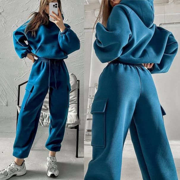 Women's Clothing autumn and winter women's clothing new fashion sports leisure sweater suit_desvips.com