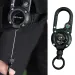 Steel Wire Rope Retractable Pull Reel Carabiner Key Chains Buckle Holder Outdoor Sporty Keychain Multiple Tool_desvips.com