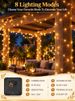 BHCLIGHT Solar String Lights Outdoor, 2 Pack 80 FT 200 LED Fairy Lights_desvips.com