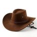 American Retro Western Cowboy For Men And Women, Sun-shading Jazz Hat, Chicken Skin Velvet Sun Protection Wide-brimmed_desvips.com